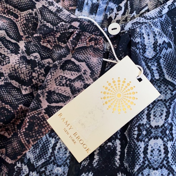 NWT Ramy Brook Monae Printed Popover Dress Mini - Picture 5 of 9